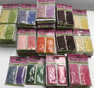 Ca. 115x Oval beads pearl & gloss duo